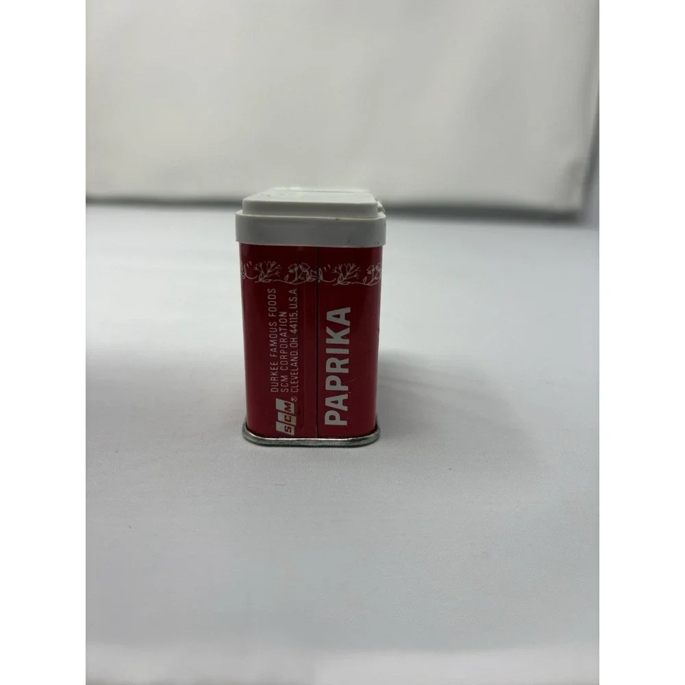 Vintage Durkee Tin PAPRIKA SPICE 1 1/4 oz Westfield OH USA Retro Advertising